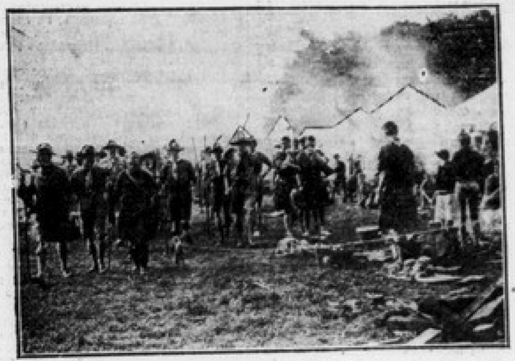 Jamboree in scotland - view of the camp